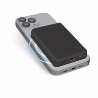 SBS TEBB5000MAG1CK Belaidė išorinė baterija 5000 mAh USB-C, suderinama su MagSafe - juoda