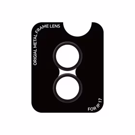 Rock Pure Series Kameros objektyvo stiklas ant iPhone 17 kameros (2 vnt.) juodas