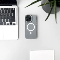 Blizgus dėklas MagSafe iPhone 16 - baltas su blizgučiais