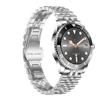 Blavec išmanusis laikrodis M-02 Business AMOLED viso lietimo balsui skambinti (SWM02-S) sidabrinis