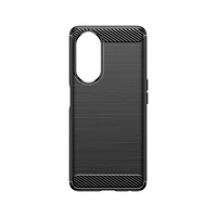 Lankstus anglies rašto dėklas Oppo A98 5G telefonui Carbon Case - juodas