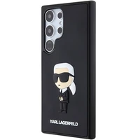 Karl Lagerfeld 3D guminis Ikonik dėklas telefonui Samsung Galaxy S24 Ultra - juodas