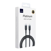 WiWU - Platinum serijos duomenų kabelis Wi-C013 USB C į Lightning 30W 1,2m - juodas