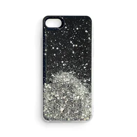 Wozinsky Star Glitter Blizgus dėklas telefonui iPhone 12 mini juodas