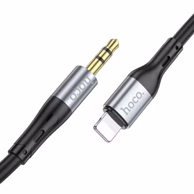 AUX laidas Jack 3,5 mm į Lightning Hoco 1 m UPA22 juodas