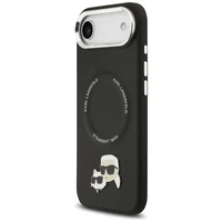 KARL LAGERFELD dėklas telefonui IPHONE 17 Air, suderinamas su magnetiniu MagSafe (KLHMP17MPSMLRKCK, PU K&C PINS) juodas