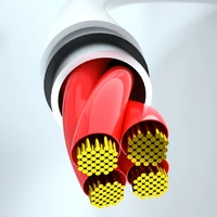 USB kabelis - USB C / micro USB / Lightning 480Mb/s 6A 1.2m - baltas