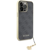 Guess 4G Charms Collection Dėklas telefonui iPhone 15 Pro Max - pilkas