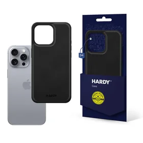 3mk Hardy Apple Silky Leather MagDėklas Apple iPhone 16 Pro - Juodas