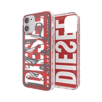 DIESEL Skaidrus dėklas Snap IPHONE 12 MINI raudonas