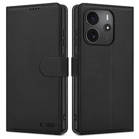 Tech-Protect Wallet dėklas telefonui Xiaomi Redmi Note 14 4G / LTE - matinė juoda