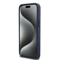 DKNY Odinis mono juosta ir metalinis logotipas dėklas telefonui iPhone 15 Pro Max - mėlynas