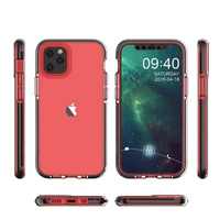 Spring Case skaidrus TPU gelio apsauginis dėklas su spalvotu rėmeliu iPhone 13 Pro šviesiai mėlynas