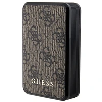 Guess Išorinė baterija 18W GUPB10DP4GEGW 10000mAh ruda/ruda 4G Odinis Metalinis Logotipas