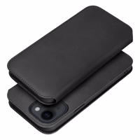 DUAL POCKET knygos tipo dėklas telefonui SAMSUNG A15 5G juodas