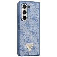 Guess 4G trikampis strass dėklas telefonui Samsung Galaxy Z Fold 5 - mėlyna