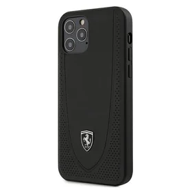 Ferrari FEOGOHCP12MBK iPhone 12/12 Pro 6.1 juodas kietas dėklas Off Track perforuotas