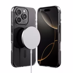 Crong Clear MAG Pro - iPhone 16 Pro MagSafe dėklas (juodas)