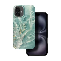 FORCELL F-PROTECT Mirage, karinio standarto išbandytas magnetinis dėklas telefonui IPHONE 16 PLUS, žalias marmuras