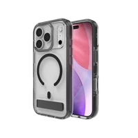 ZAGG Santa Cruz Snap KS Magnetinis dėklas telefonui su stovu iPhone 17 Pro – skaidrus ir juodas