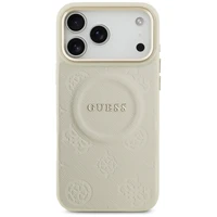 Guess Peony karšto spaudo Magnetinis dėklas telefonui iPhone 17 Pro Max - smėlinis