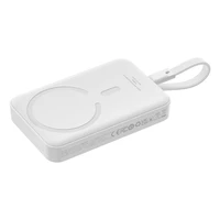 Magnetinė išorinė baterija Baseus Magnetic Mini 10000mAh, USB-C 30W MagSafe (balta)