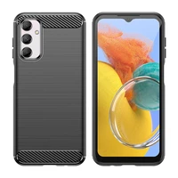 Lankstus anglies rašto dėklas Samsung Galaxy M14 telefonui Carbon Case - juodas