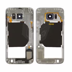 Vidinis korpusas Samsung G920F S6 mėlynas (juodas) su zumeriu ir šoniniais mygtukais originalus (used Grade B)