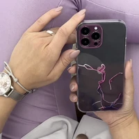 Marmurinis dėklas telefonui iPhone 13 Pro Max gelinis dangtelis oranžinis marmurinis