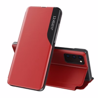 Dėklas telefonui Samsung Galaxy A72 4G raudonas su stovu, Eco Leather View Case