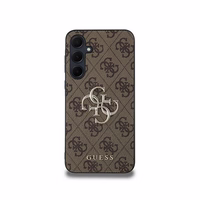 Guess 4G Big Metal Logo dėklas telefonui Samsung Galaxy A35 - rudas