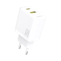 Dudao A26T GaN 25W USB-A, USB-C įkroviklis – baltas