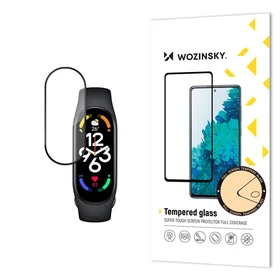 Wozinsky pilnas klijai Xiaomi Mi Band 7 juodas grūdintas stiklas