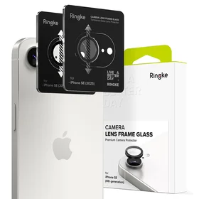 Ringke Camera Frame apsauginis stiklas 2 vnt. iPhone 16e - juoda