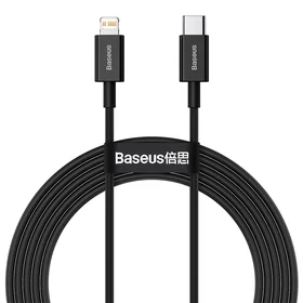 Baseus kabelis Superior PD USB-C - Lightning 2,0m juodas 20W