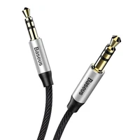Baseus Yiven Audio kabelis mini jack 3,5mm AUX, 1m (juodas ir sidabrinis)