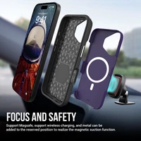 Dėklas Perfectionists Triangle Mag Case Apple iPhone 15 violetinis