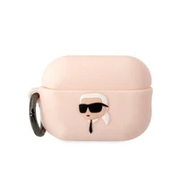 Karl Lagerfeld KLAP2RUNIKP AirPods Pro 2 dėklas rožinis/rožinis Silikoninis Karl Head 3D