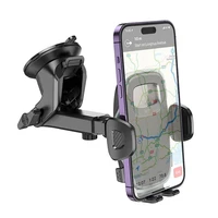 HOCO automobilinis laikiklis priekinio stiklo / centrinės konsolės H15 tamsios nakties juodas