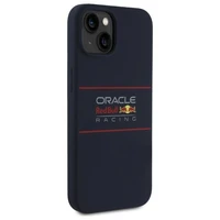 RED BULL dėklas telefonui IPHONE 14 suderinamas su MagSafe RBHMP14S24SIHSRV (Silikoninis horizontalus centrinis logotipas) tamsiai mėlyna
