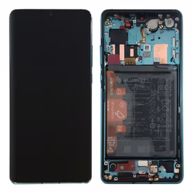 Ekranas Huawei P30 PRO su lietimui jautriu stikliuku ir rėmeliu ir baterija Aurora originalus (used Grade A)