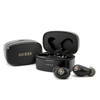 GUESS belaidės ausinės bluetooth TWS + įkrovimo stotelė GUTWSJL4GBK juodos