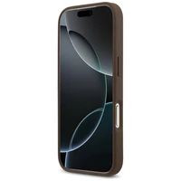 Guess 4G Nauble Card Triangle dėklas iPhone 17 Pro - rudas