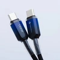 FORCELL F-ENERGY C357 kabelis Type C į Type C QC4.0 PD 5A 100W Gradientinis 1 m juodas