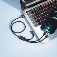 Kabelis (m) VEGER pintas kabelis 2,4A 3in1 USB A į Lightning / Type C / Micro USB 2A 12W V303 1,2 m - juodas (m)