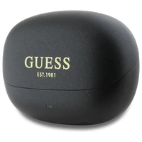 Guess Bluetooth ausinės GUTWST88MCTGK TWS + įkrovimo stotelė juodos/juodos kapsulė spausdintas logotipas