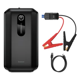 Baseus Power Bank Power Starter Jump Starter 10000mAh 12V (1000A / 500A) power bank + crocodile clips black (CGNL020101)