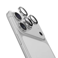 Benks grūdintas stiklas DR Sapphire Lens Protector kamerai iPhone 17 Pro/17 Pro Max (3 lęšiai) sidabrinis