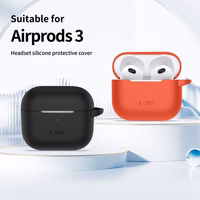 Tech-Protect silikoninis dėklas ausinėms Apple AirPods 3 - pilkas
