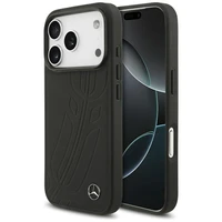 Mercedes Odinis Didelis Laurel Lapų Magnetinis Dėklas telefonui iPhone 17 Pro - Juodas